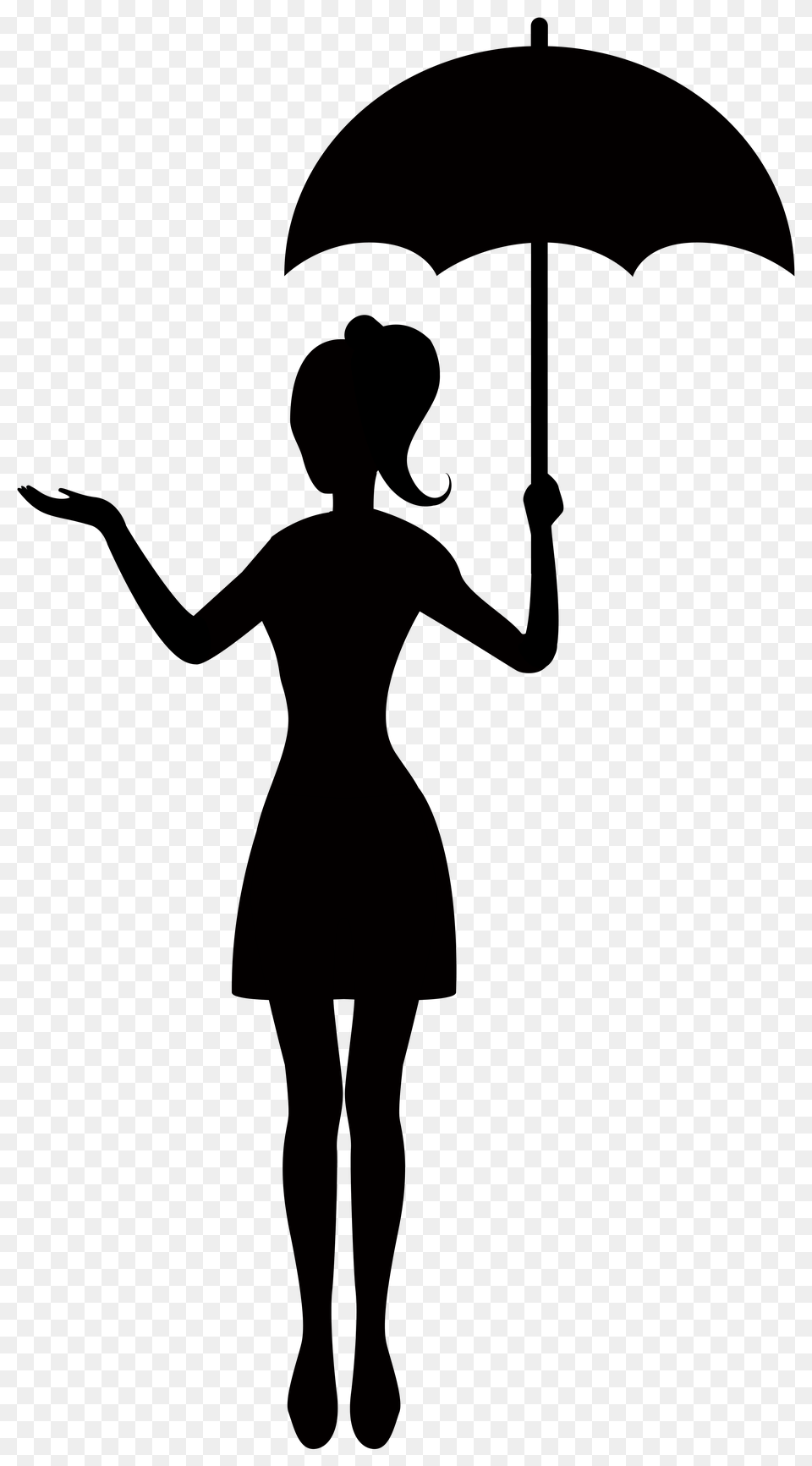 Girl Clipart Umbrella, Cross, Symbol, Logo, Silhouette Free Transparent Png