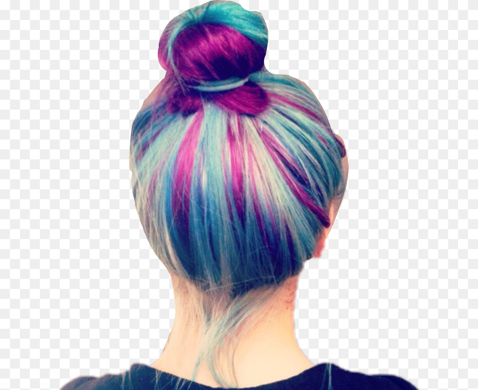 Girl Color Hair Bun, Adult, Female, Person, Woman Free Png Download