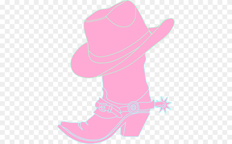 Girl Cowboy Cliparts Pink Cowboy Hat And Boots, Clothing, Cowboy Hat, Baby, Person Free Png Download