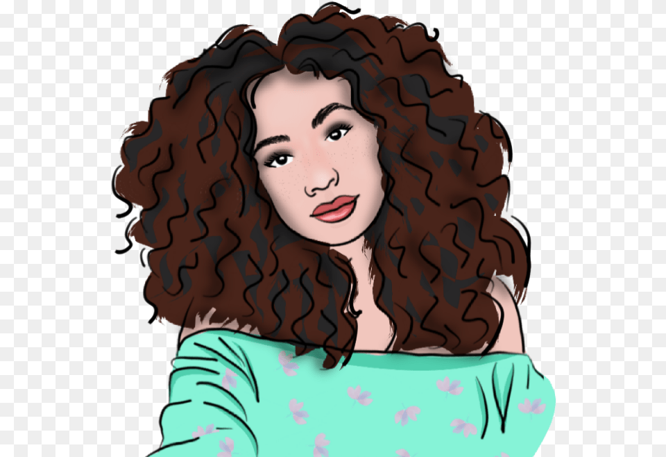 Girl Curlyhair People Illustration, Adult, Portrait, Photography, Person Free Transparent Png
