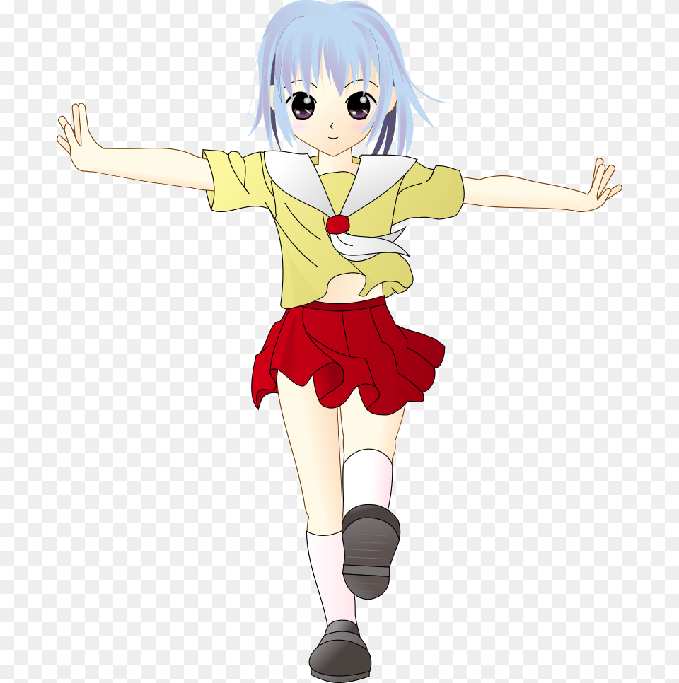 Girl Dance Cute Little Dancing Anime Asian Young Anime Girl Gif, Book, Comics, Publication, Person Free Transparent Png