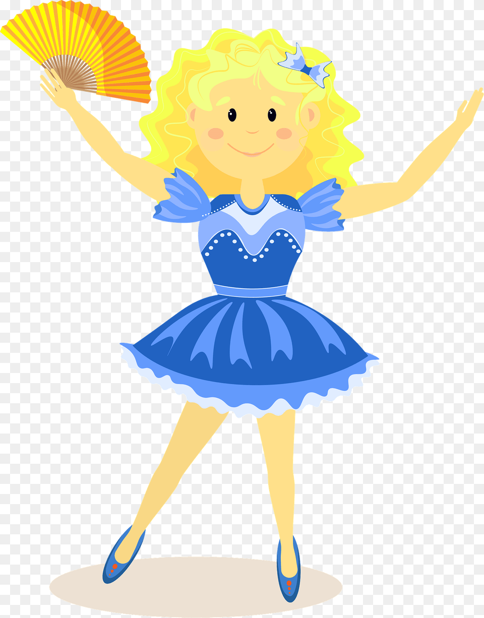 Girl Dancing With Fan Clipart, Leisure Activities, Person, Ballerina, Ballet Free Transparent Png