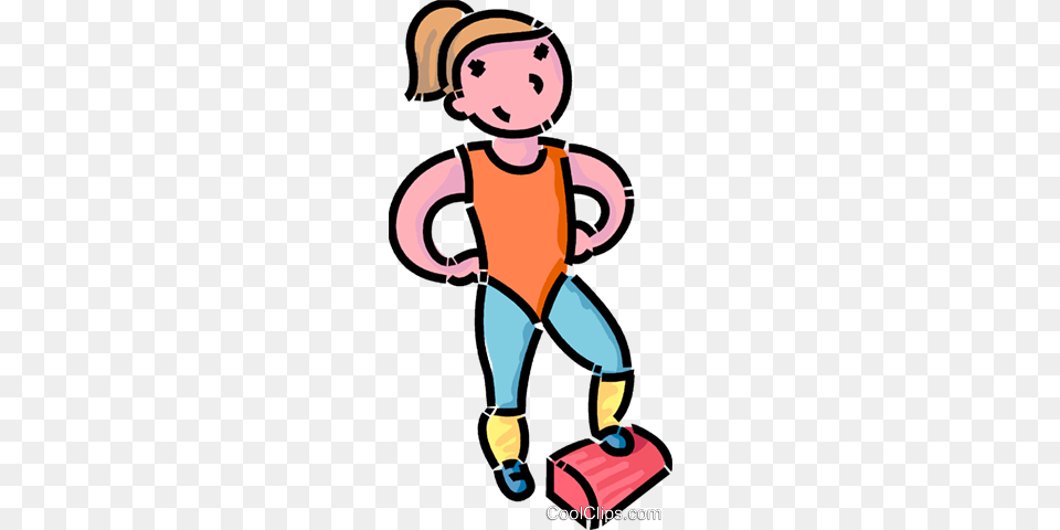 Girl Doing Aerobics Royalty Free Vector Clip Art Illustration, Baby, Person, Cleaning, Face Png