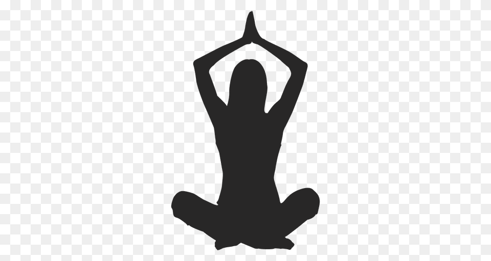 Girl Doing Yoga, Silhouette, Clothing, Hoodie, Knitwear Free Png Download