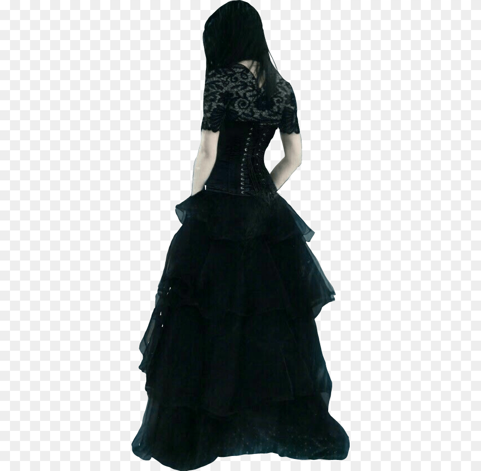 Girl Dress Black Feeling Sad Waiting Dream Remember Little Black Dress, Clothing, Fashion, Formal Wear, Gown Png Image