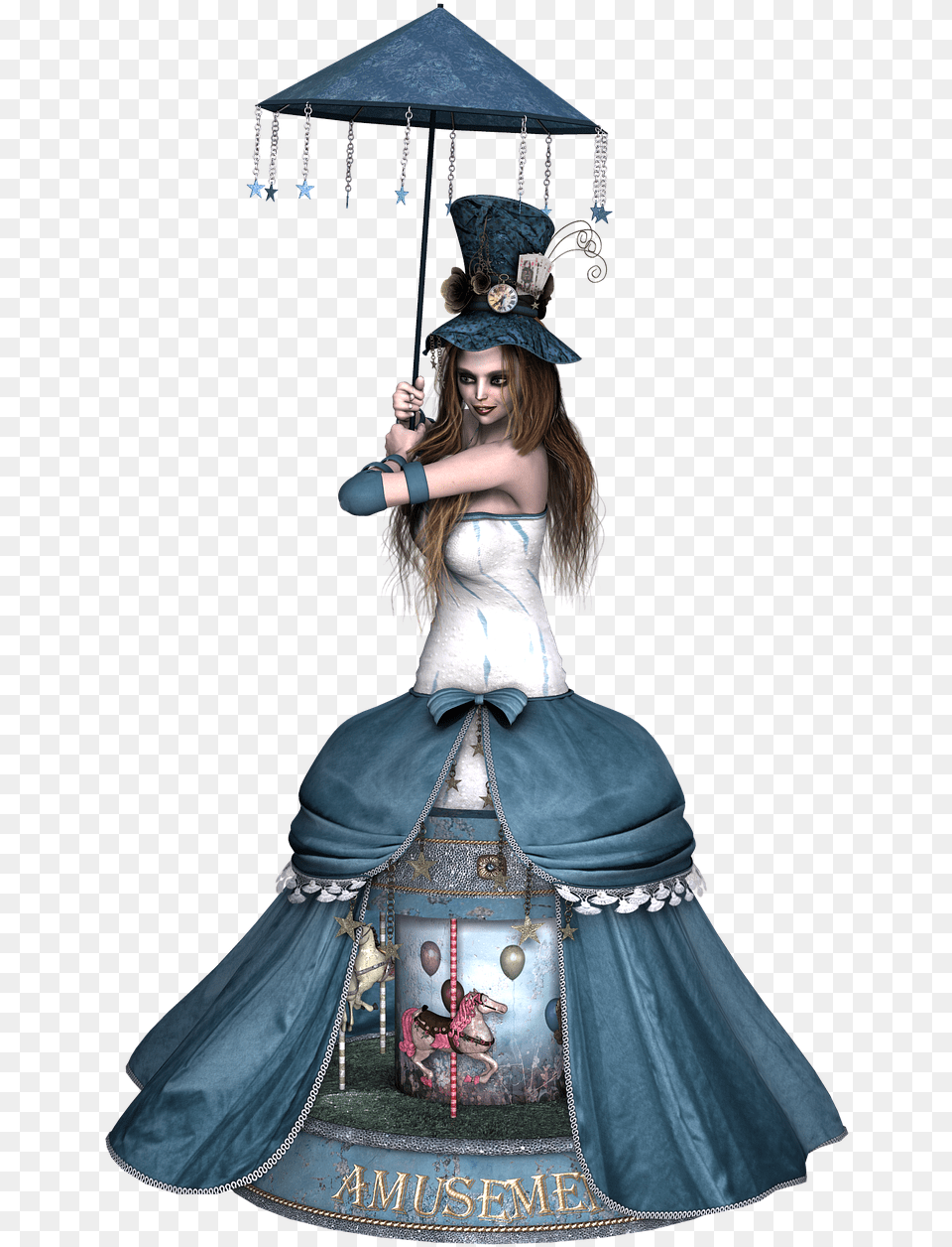 Girl Dress Steampunk Steampunk Clockwork Gothic Girl Poster Print A4 Version, Clothing, Adult, Person, Female Png
