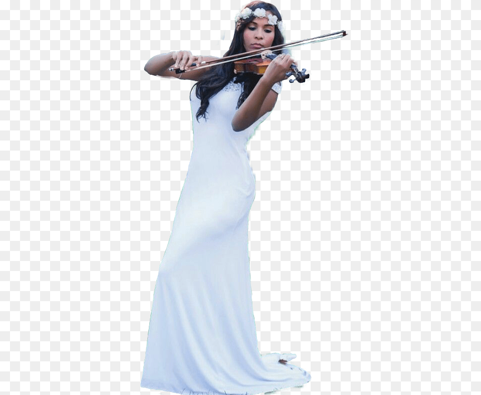 Girl Dress White Violin Alone Feeling White Dress Violin Woman, Adult, Bride, Female, Musical Instrument Png