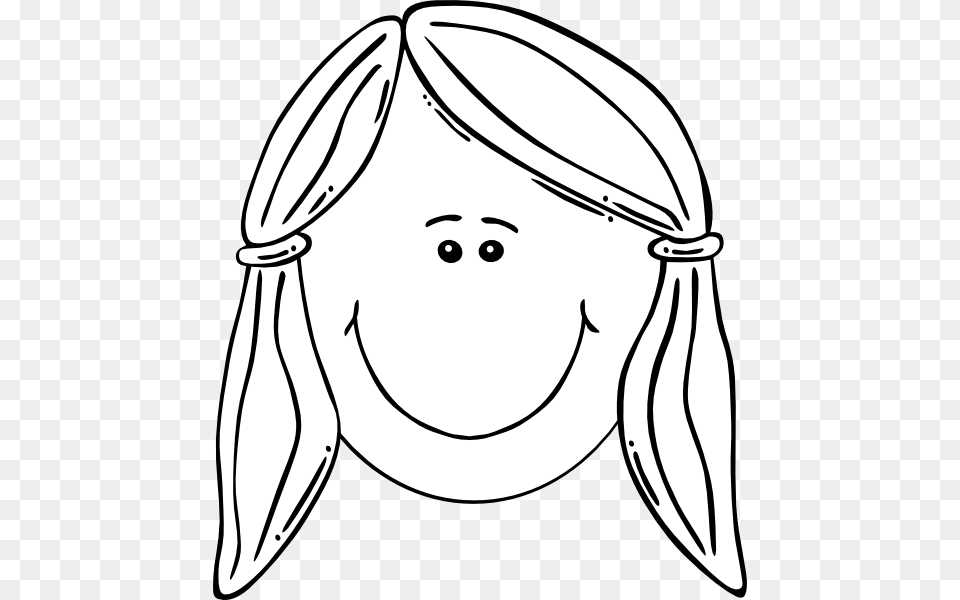 Girl Face Black And White Clipart, Baby, Person, Accessories, Bag Free Png