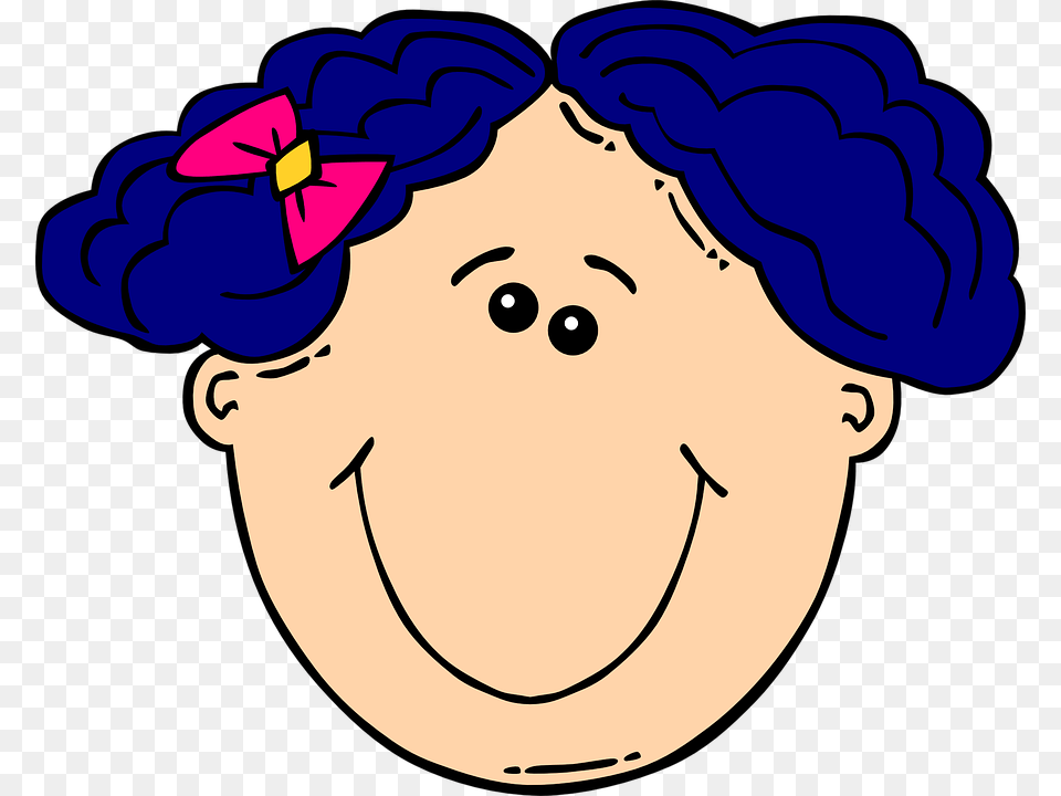 Girl Face Cartoon, Baby, Person, Head Png Image