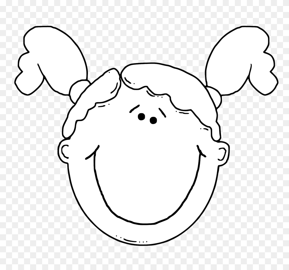 Girl Face Outline Clipart, Head, Person, Baby Free Png Download