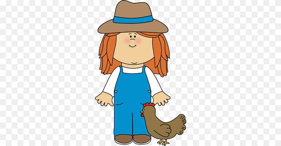 Girl Farmer Clip Art, Clothing, Hat, Baby, Person Png