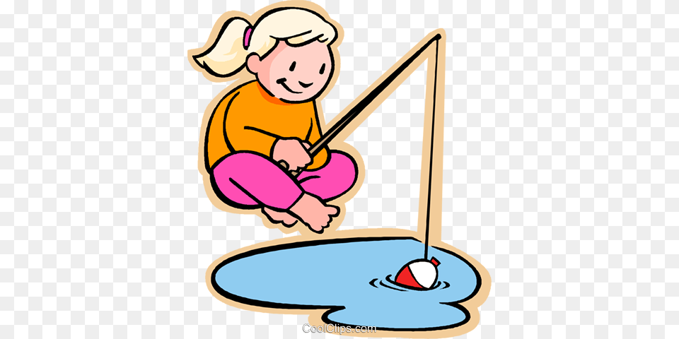 Girl Fishing Royalty Vector Clip Art Illustration, Cleaning, Person, Head, Face Free Transparent Png