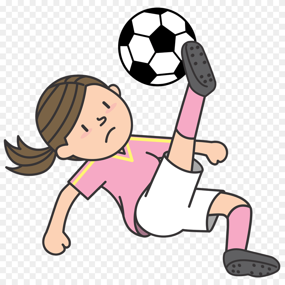 Girl Football Player Clipart, Kicking, Person, Soccer Ball, Soccer Free Png