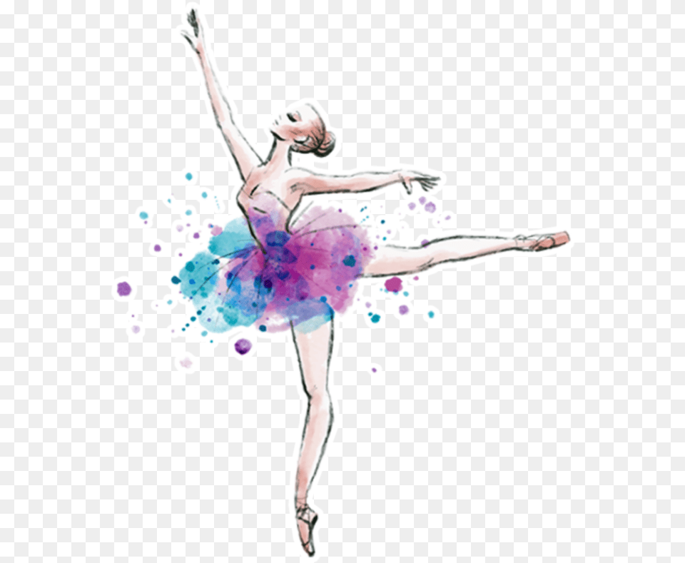 Girl Freetoedit Girls Anime Balerina Animegirl Watercolor Dancer, Ballerina, Leisure Activities, Person, Dancing Free Png