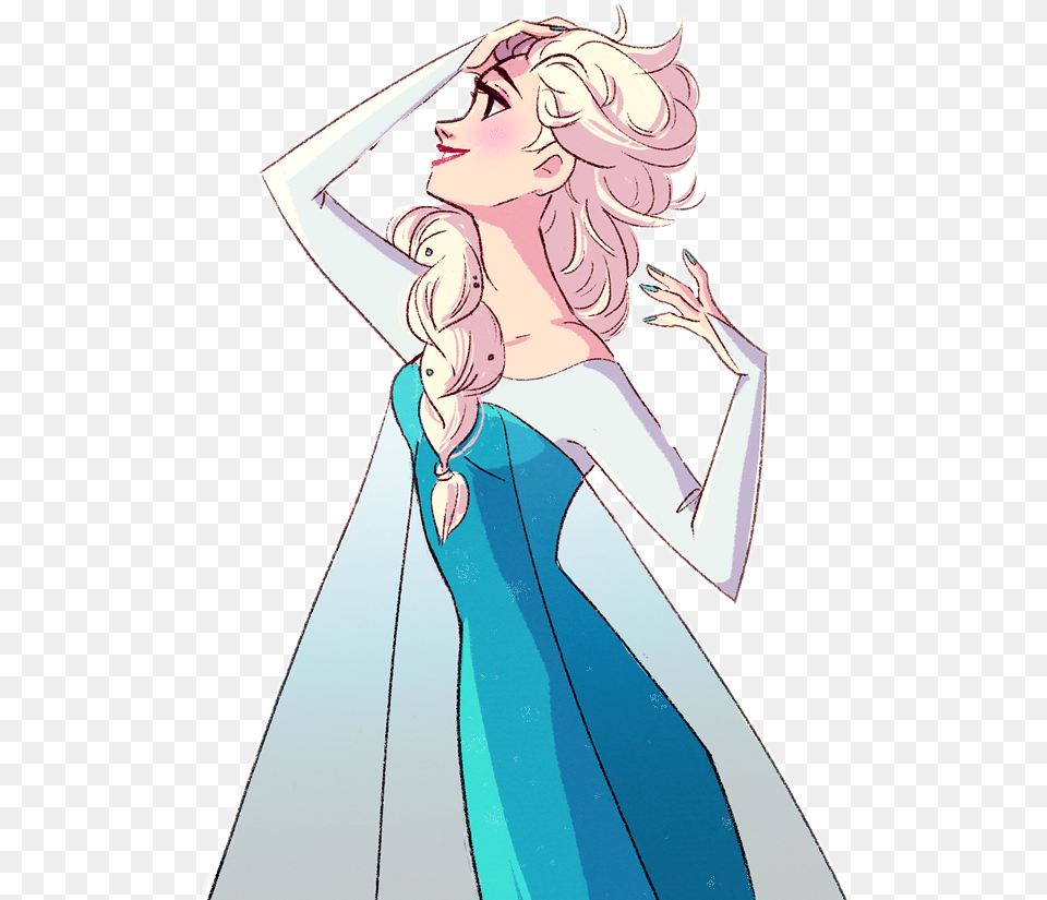 Girl Frozen Elsa Queen Snow Winter Ice Elsa Frozen Fanart, Book, Clothing, Comics, Dress Free Transparent Png