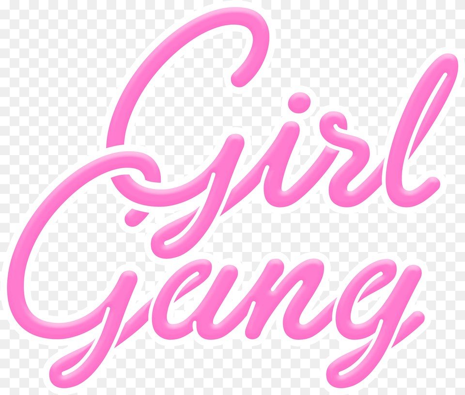 Girl Gang Image Calligraphy, Text Png