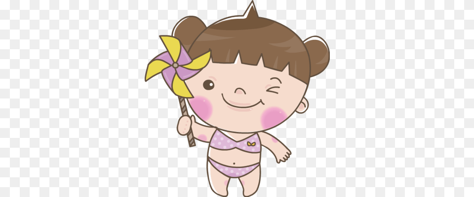 Girl Girl In A Bathing Suit Clipart, Baby, Person, Face, Head Free Png