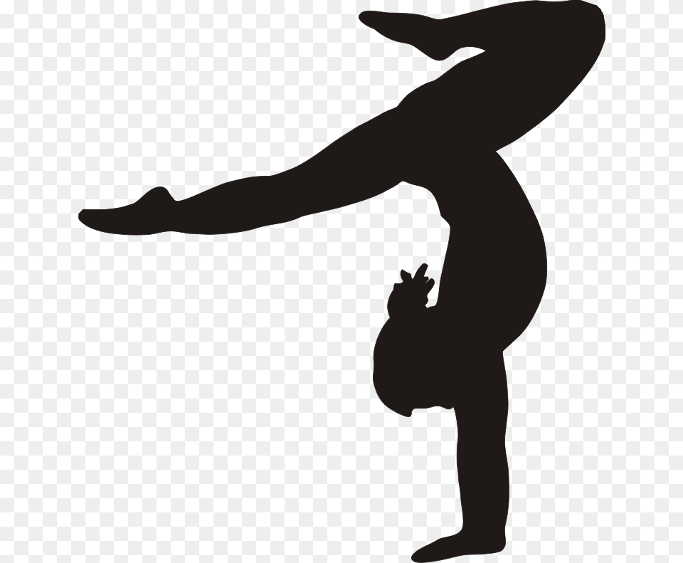 Girl Gymnast Gymnastics, Silhouette, Adult, Female, Person Free Transparent Png