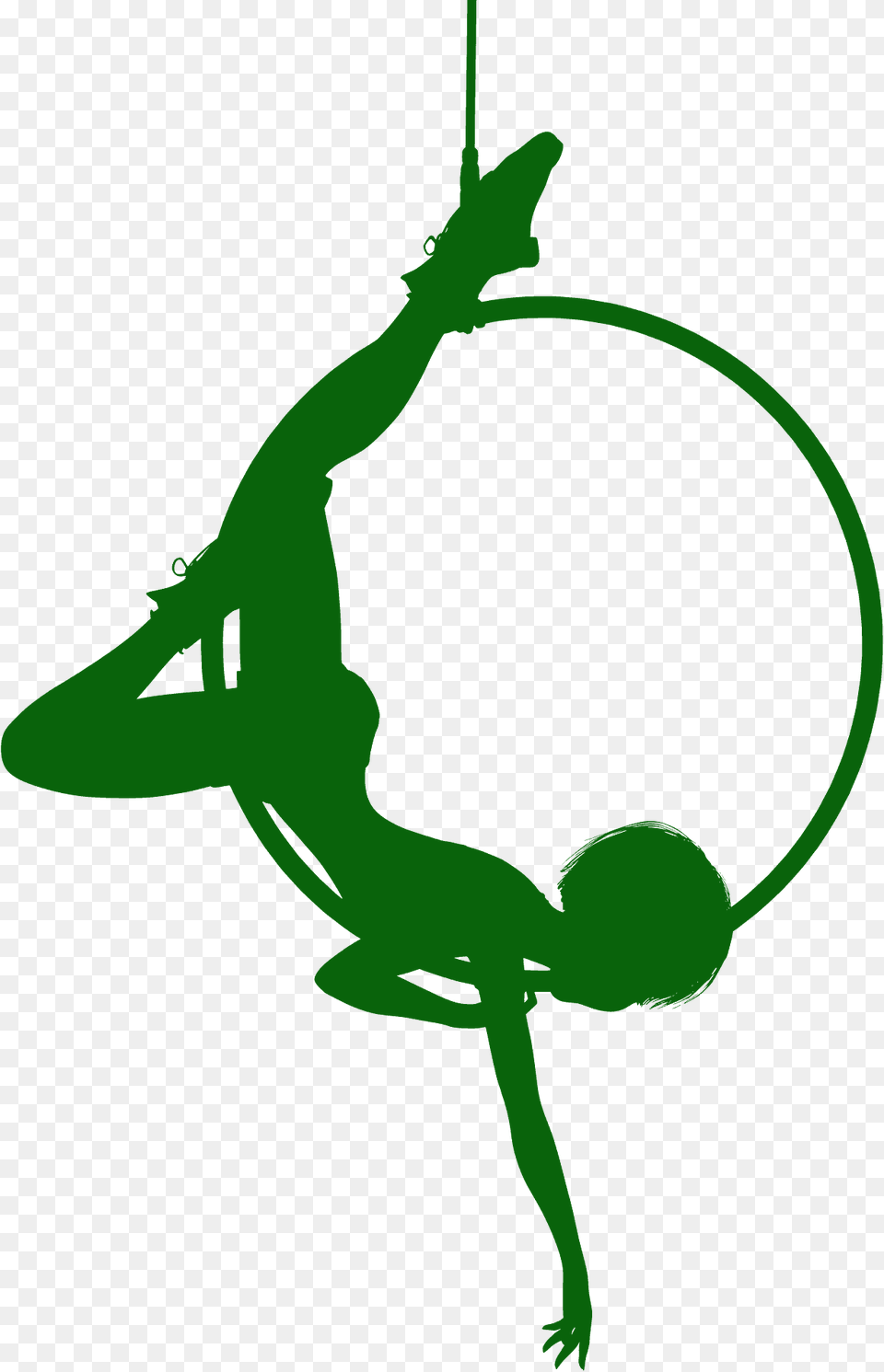 Girl Gymnast On Acrobatic Circus Ring Silhouette, Animal, Kangaroo, Mammal Png Image