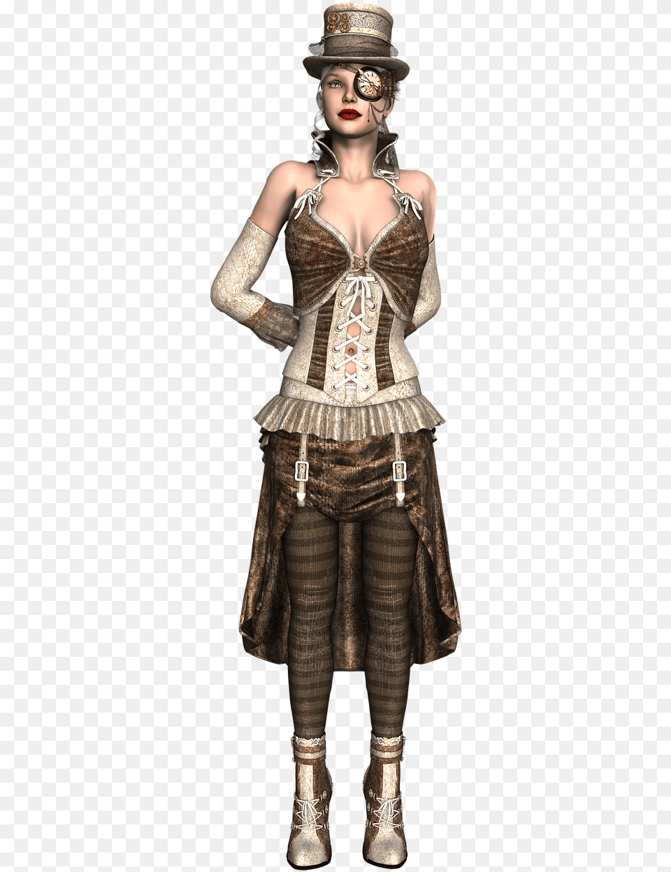 Girl Hat Fashion Picture Steam Punk Transparent Background, Adult, Person, Woman, Female Free Png Download