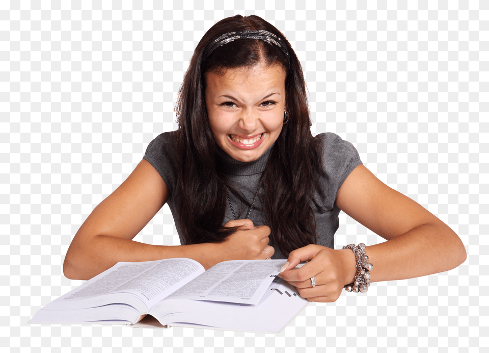 Girl Hates Reading Book Image, Person, Woman, Adult, Female Free Png Download