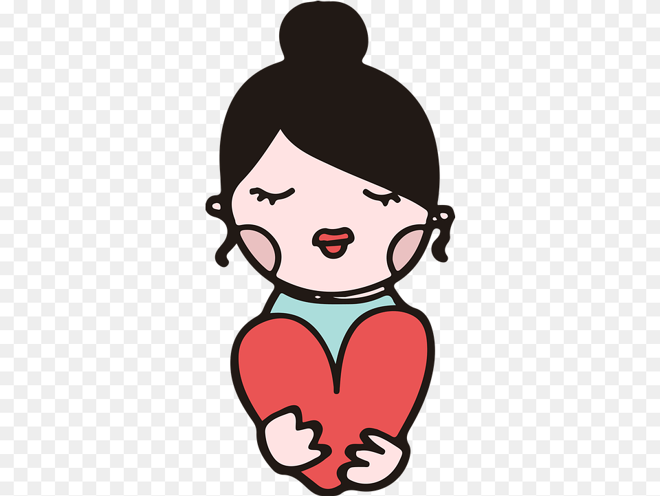 Girl Heart Mono Vector Graphic On Pixabay Enamorada De La Vida, Adult, Male, Man, Person Free Transparent Png