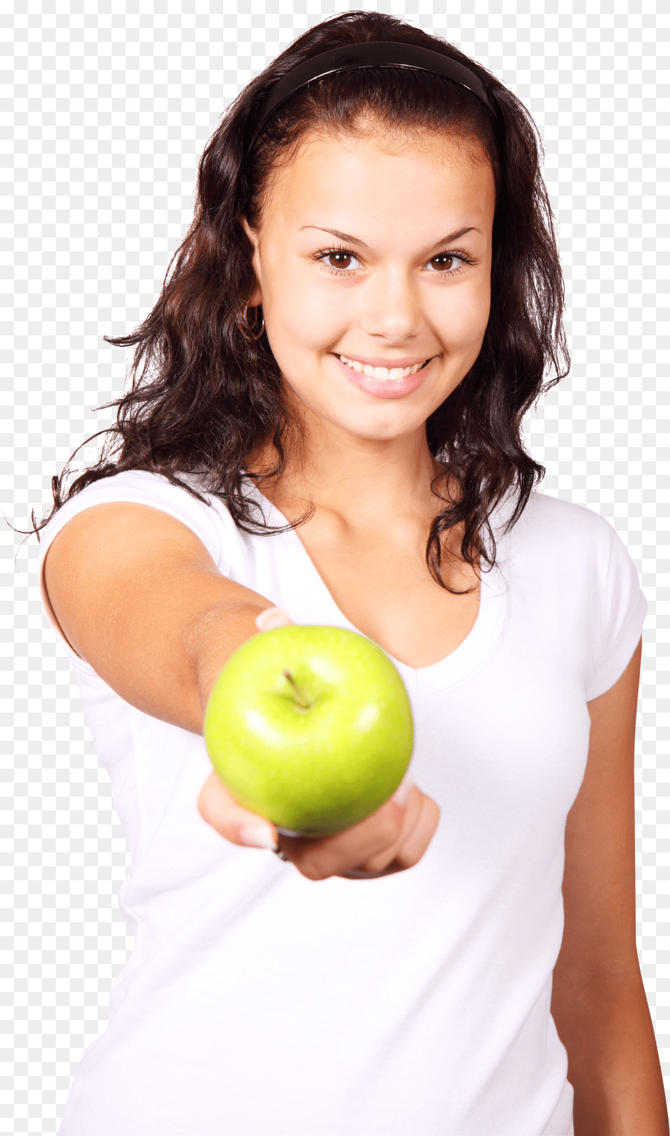 Girl Holding Apple Free Png Download