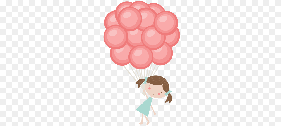 Girl Holding Balloons Svg Cutting Files For Scrapbooking Girl With Balloons, Balloon, Baby, Person, Face Free Transparent Png