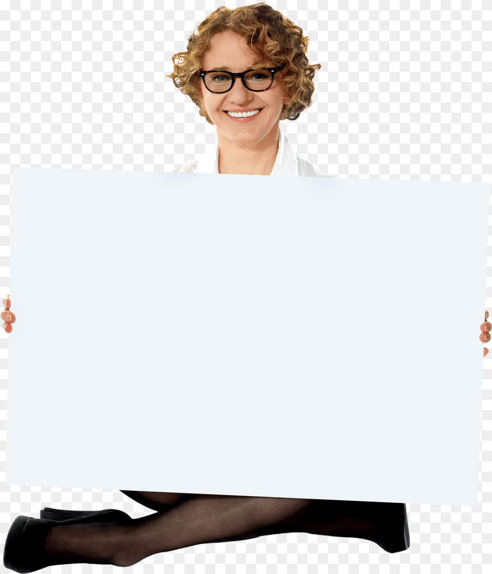 Girl Holding Banner Orator, Head, White Board, Face, Portrait Free Png