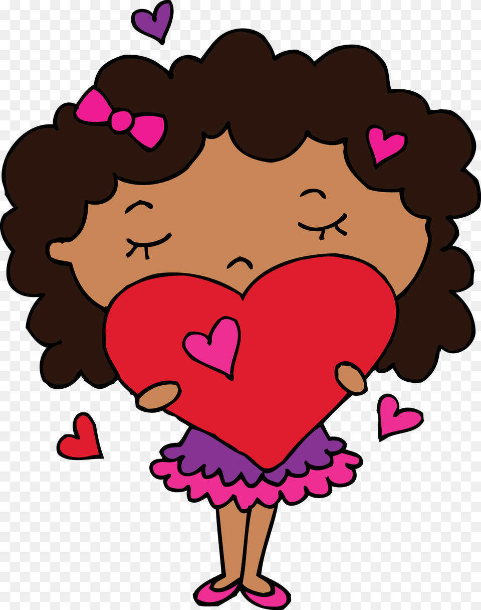 Girl Holding Heart Clipart, Baby, Person, Face, Head Free Png Download