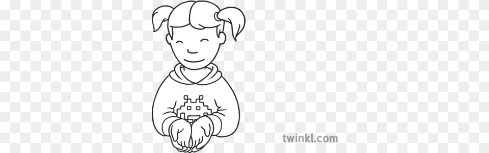 Girl Holding Out Cupped Hands 02 People Children Poses Ks1 Close Up The Small Intestine Diagram, Baby, Person, T-shirt, Clothing Png Image