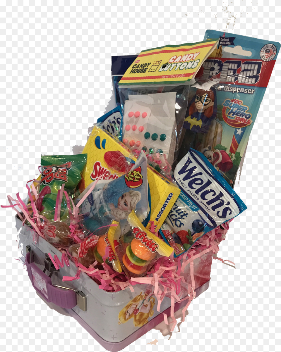 Girl Huntington Basket Mishloach Manot, Food, Sweets, Candy, Face Free Png Download