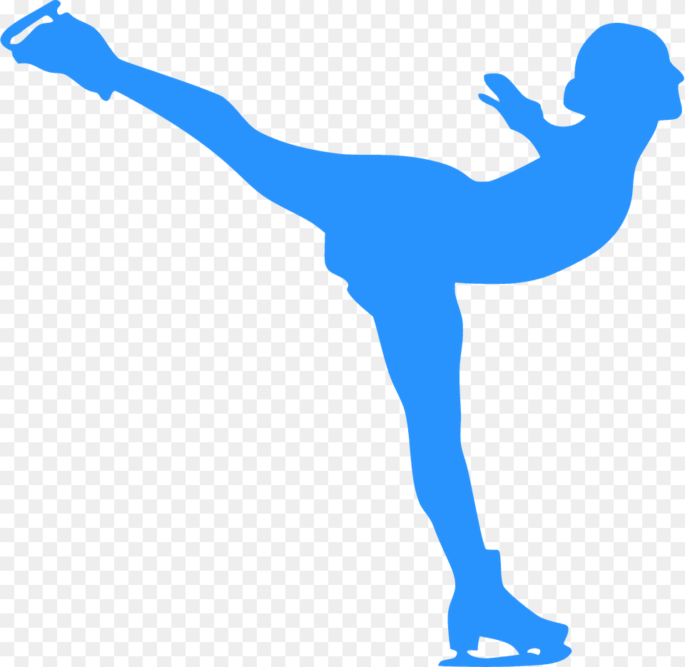 Girl Ice Skating Silhouette, Dancing, Leisure Activities, Person, Kicking Png Image