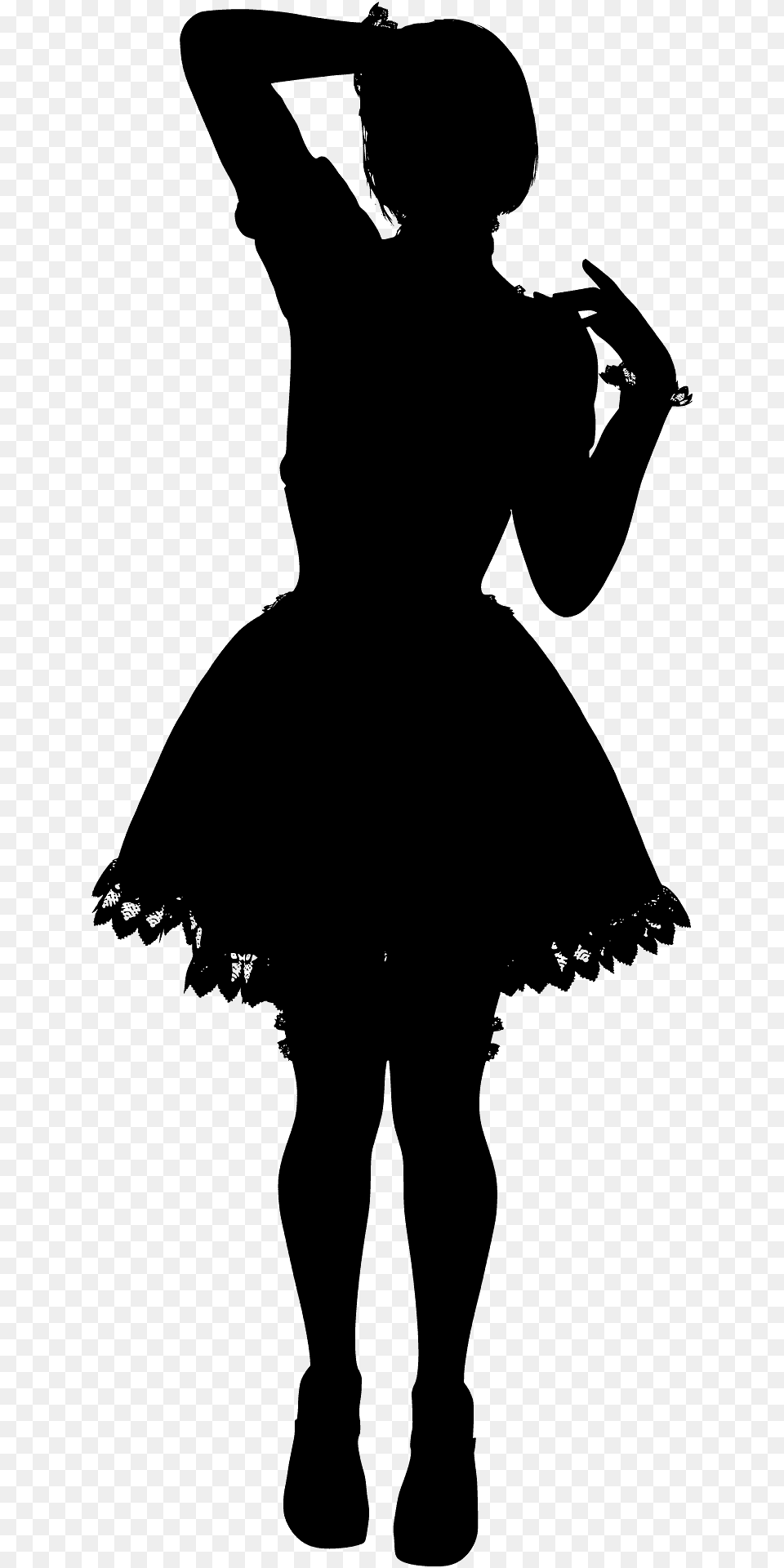 Girl In A Dress Silhouette, Dancing, Leisure Activities, Person, Clothing Png