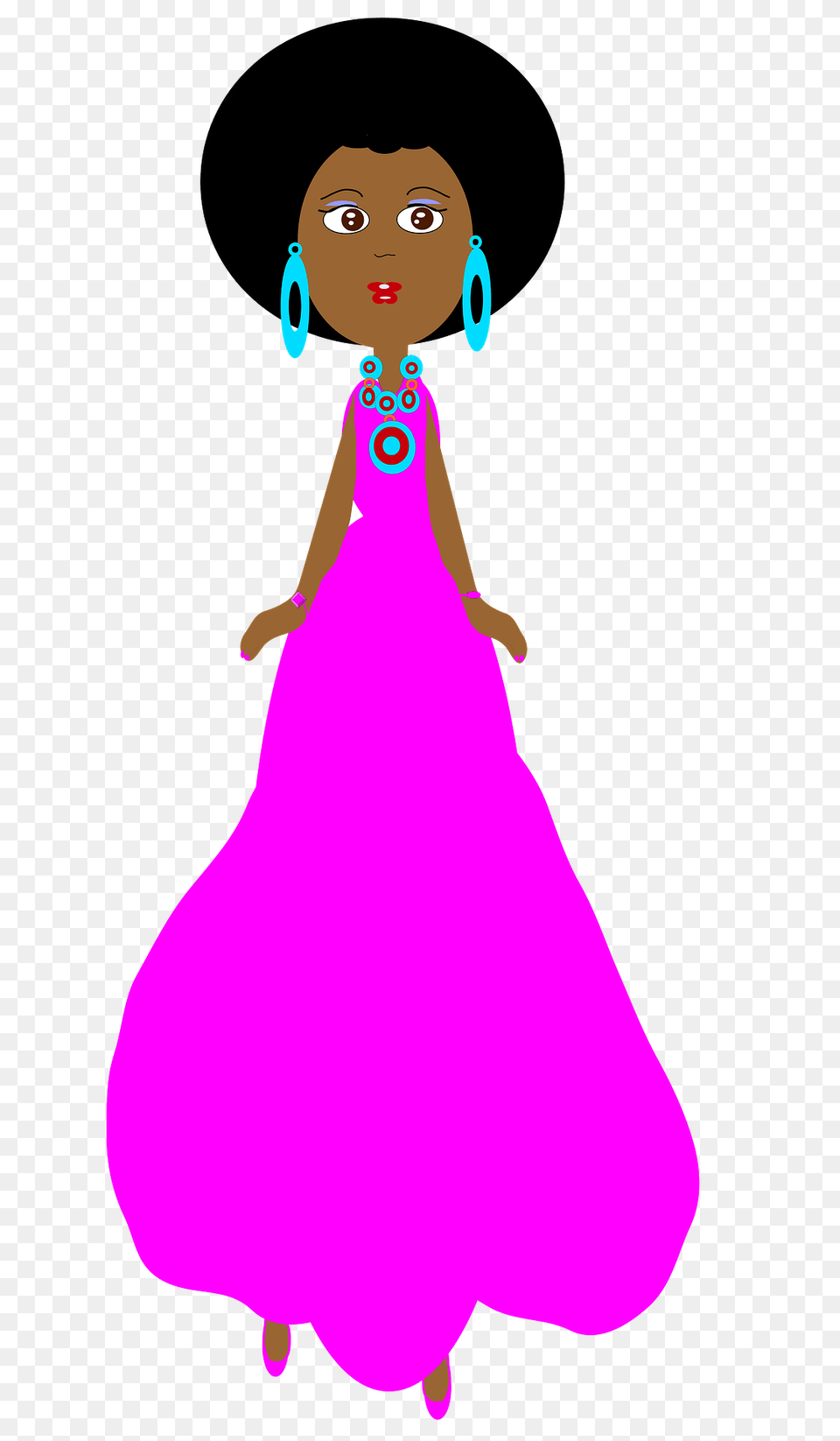 Girl In A Pink Dress Clipart, Person, Toy, Doll, Face Png Image