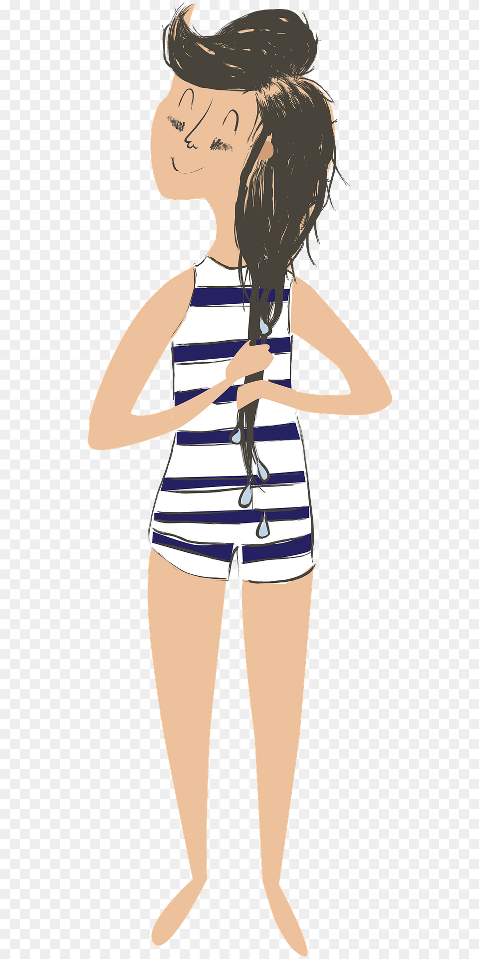 Girl In Bathing Suit Clipart, Clothing, Shorts, Swimwear, Person Free Png Download