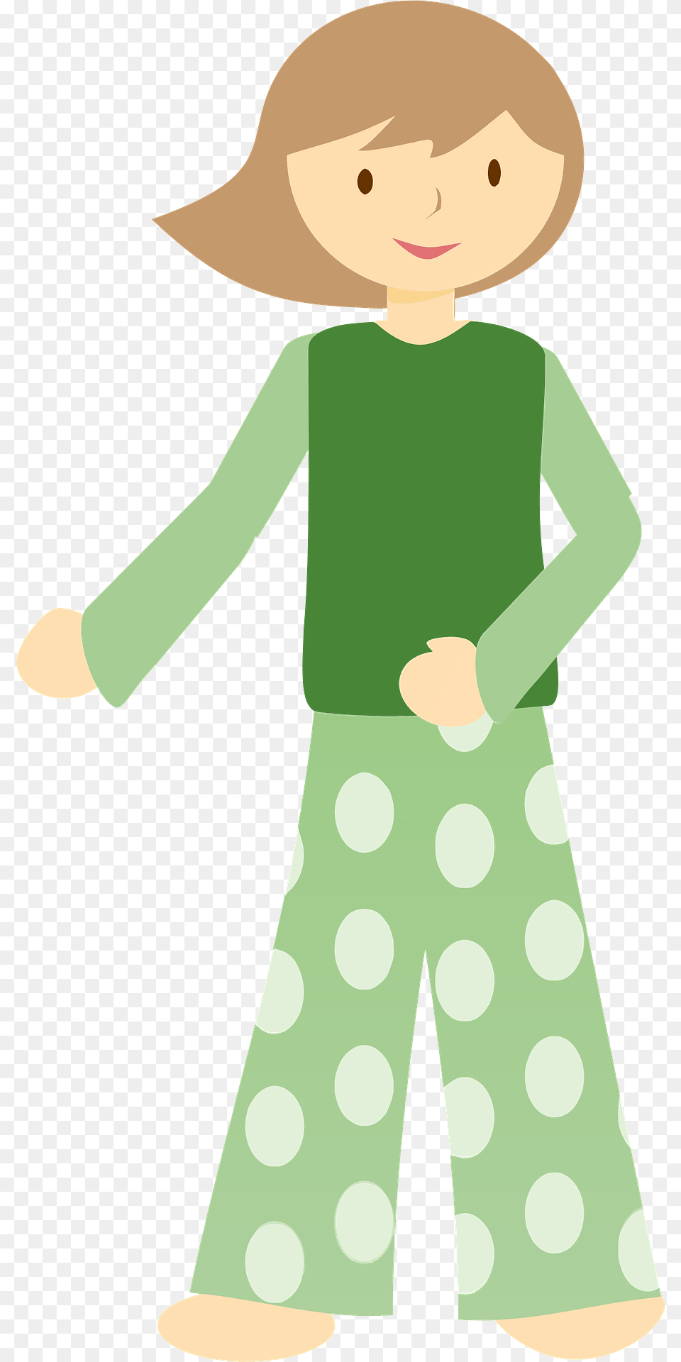 Girl In Pajamas Clipart, Pattern, Person, Face, Head Free Transparent Png