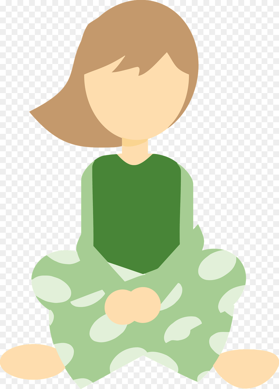 Girl In Pajamas Sitting Cross Legged Clipart, Baby, Person Free Transparent Png