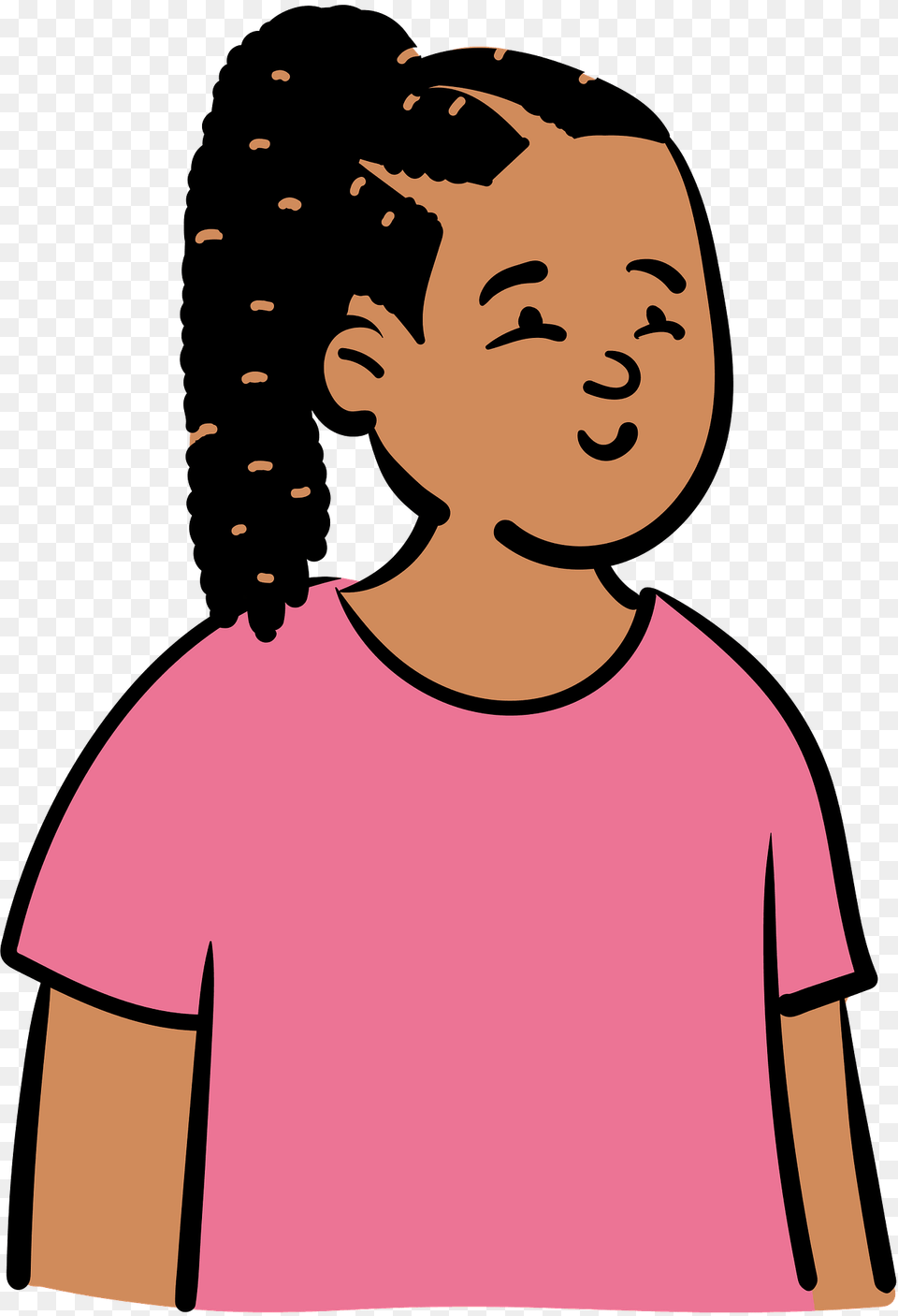 Girl In Pink T Shirt Clipart, T-shirt, Clothing, Person, Neck Free Transparent Png