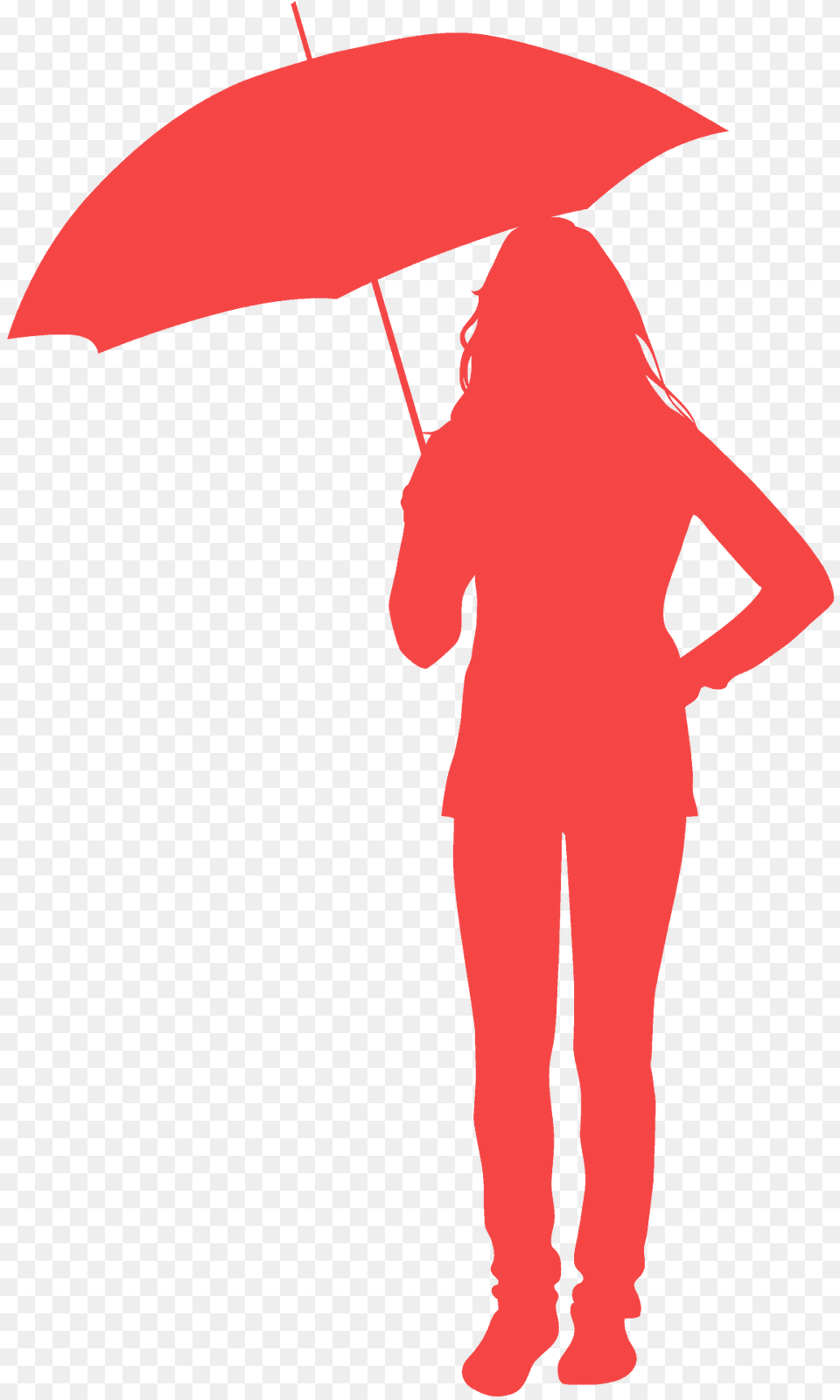 Girl In Rain Silhouette, Canopy, Person, Umbrella Png