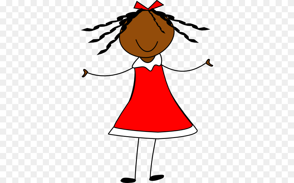 Girl In Red Dress Clip Art, Person, Cartoon, Face, Head Free Png