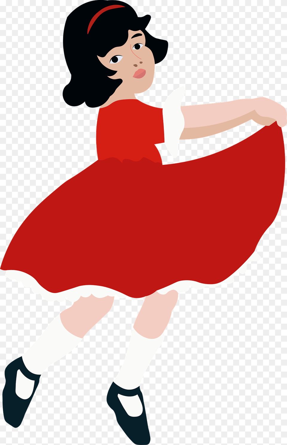 Girl In Red Dress Clipart, Person, Dancing, Leisure Activities, Adult Free Transparent Png