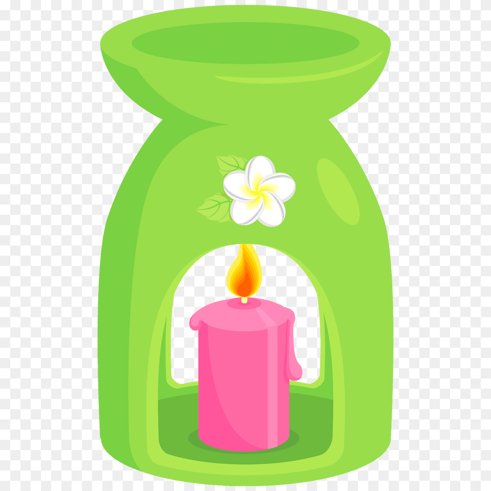 Girl In Spa, Candle, Jar Png