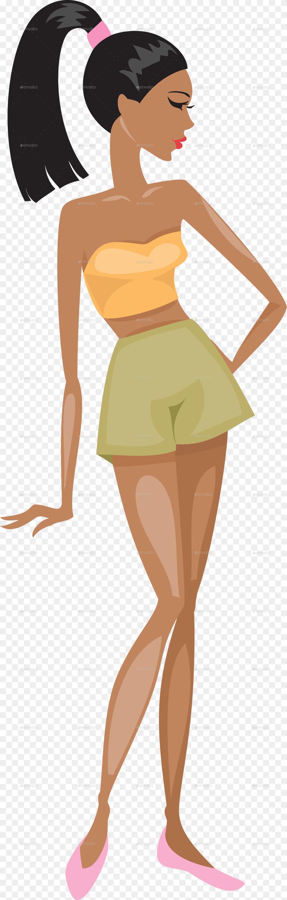 Girl In Summer Clothes Girl In Summer Illustration, Person, Leisure Activities, Dancing, Adult Free Transparent Png