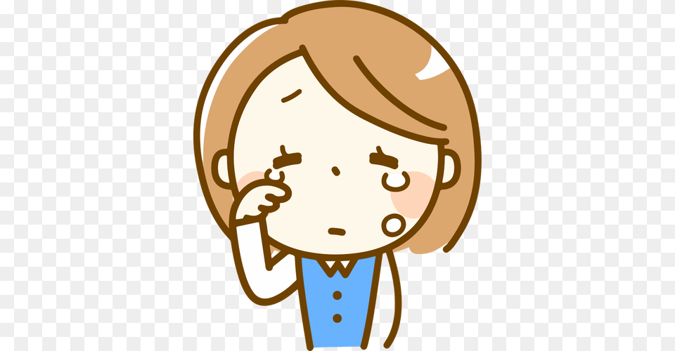 Girl In Tears, Cream, Dessert, Food, Ice Cream Free Png Download