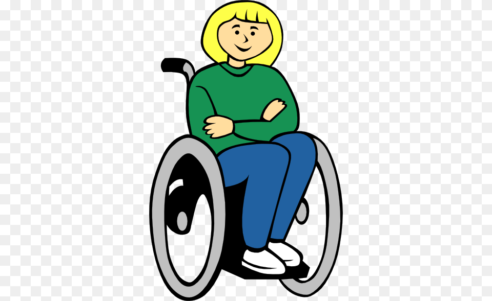Girl In Wheelchair Clip Art, Furniture, Chair, Person, Face Free Png