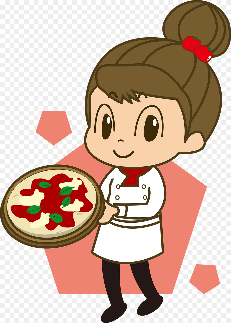Girl Is Cooking Pizza Clipart, Face, Head, Person, Baby Free Png Download