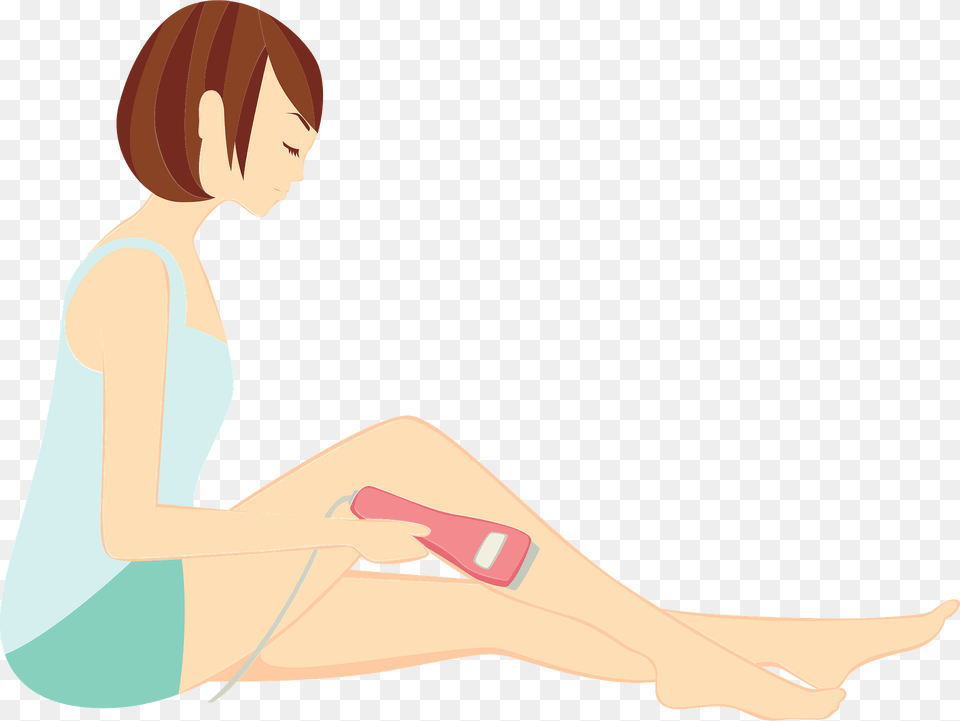 Girl Is Doing Hair Removal Clipart, Person, Sitting, Adult, Female Free Png