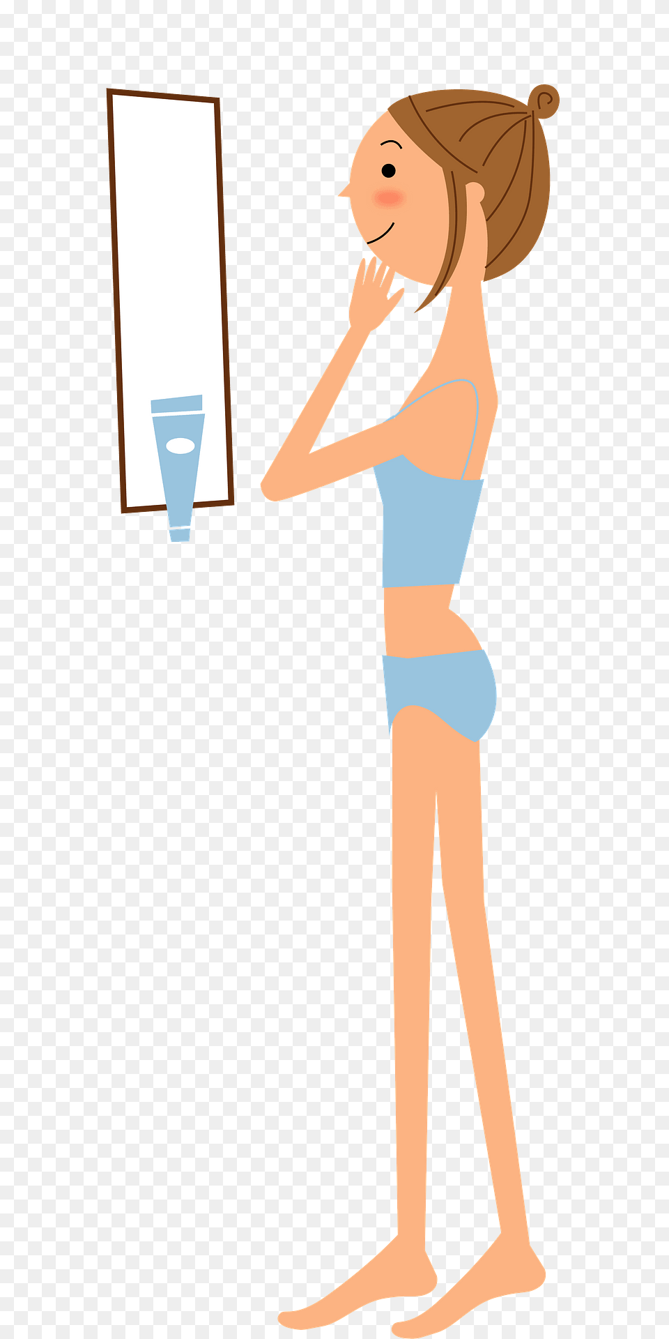Girl Is Doing Skincare Clipart, Adult, Female, Person, Woman Png Image