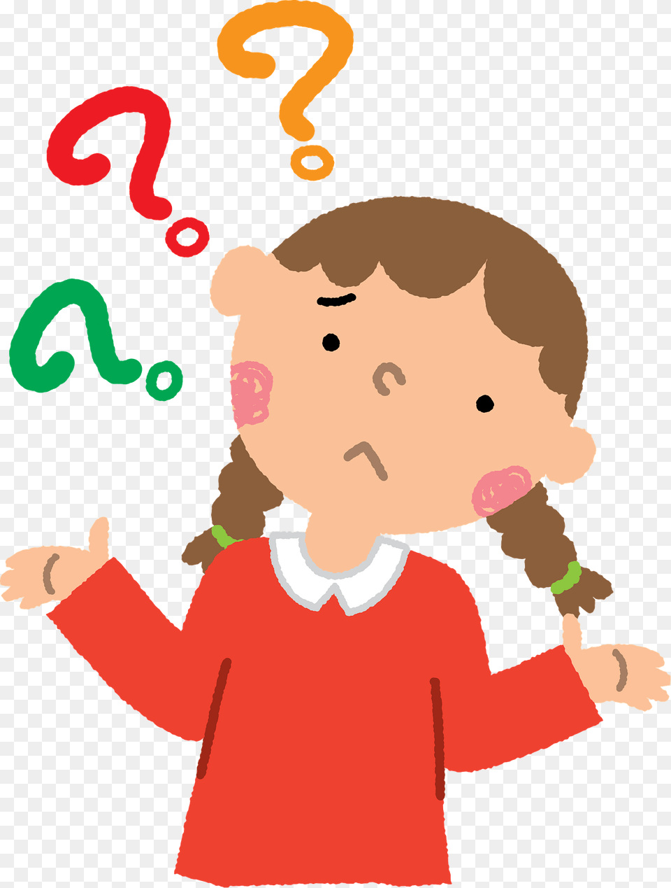 Girl Is Doubting Clipart, Baby, Person, Face, Head Free Transparent Png